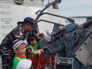 Mengenal Dunia Maritim, TK Al-Ikhsan dan PAUD Melati Kunjungi Lanal Tanjung Balai Asahan