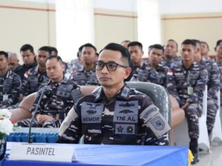 Ikuti Virtual Exit Briefing, Prajurit Lanal Dumai Terima Arahan Panglima Koarmada I