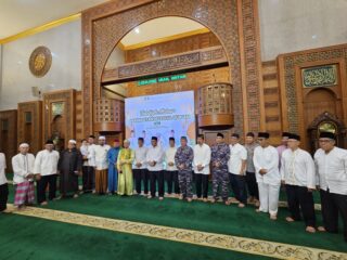 Danlanal Bintan Hadiri Tablig Akbar Peringatan Nuzulul Qur'an 1446 H/2025 M Tingkat Provinsi Kepri