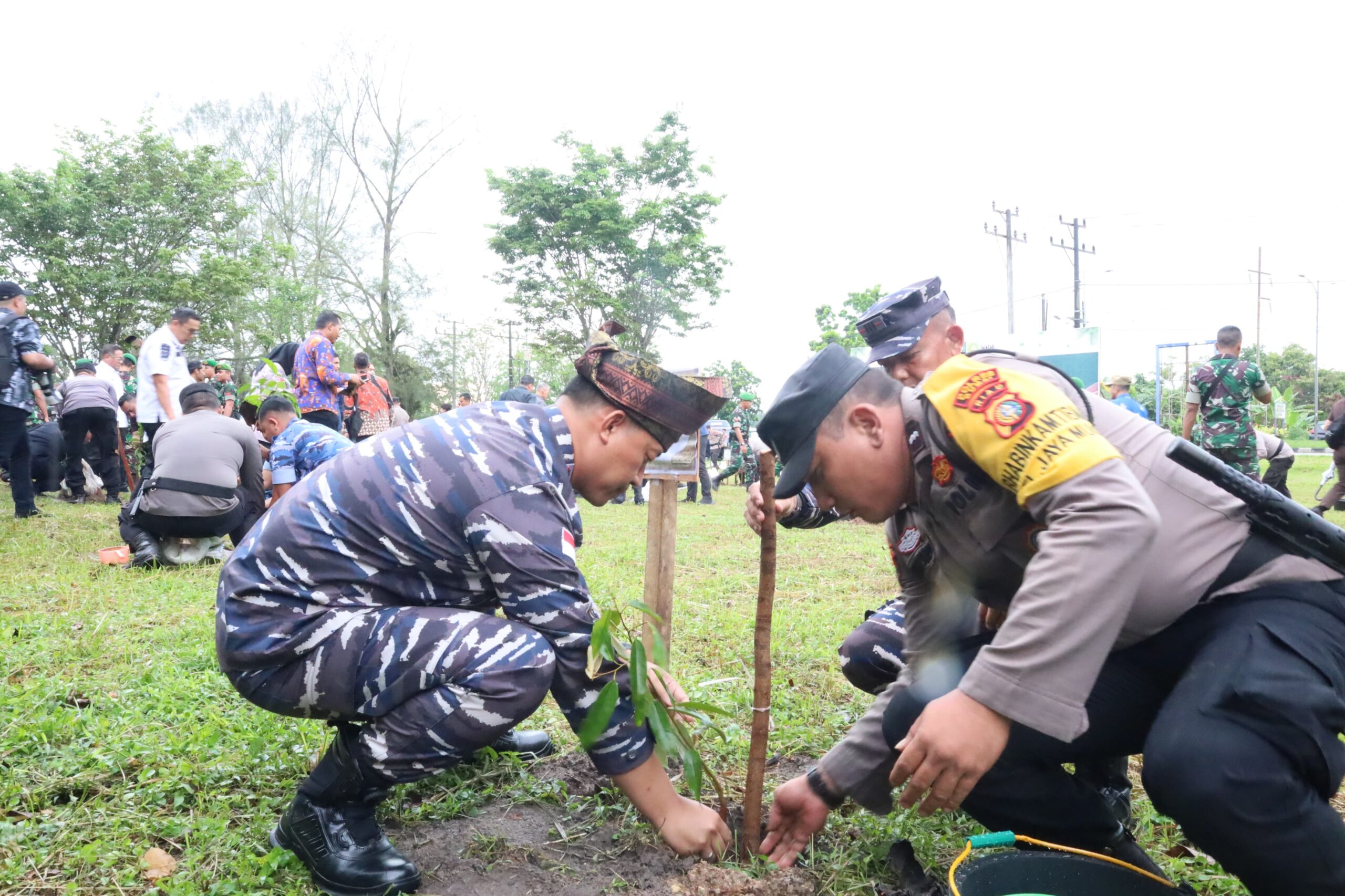Sinergitas Dengan Semua Unsur, Lanal Dumai Siap Dukung Penghijauan Lahan Kritis dan Tanggulangi Bencana Karhutla